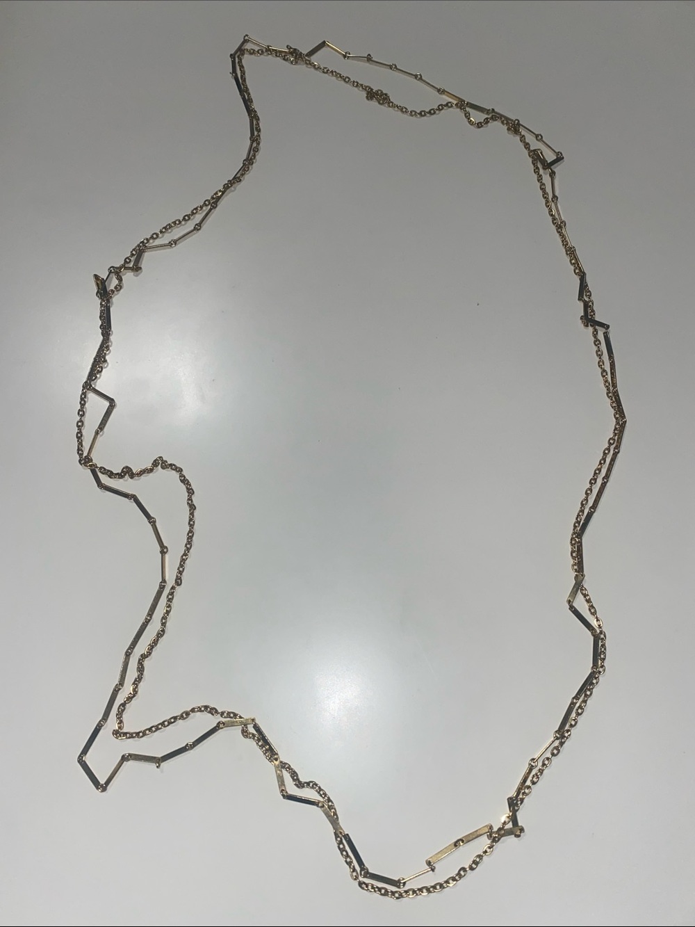 Elegant Gold Linked Station Necklace - Women Jewelry